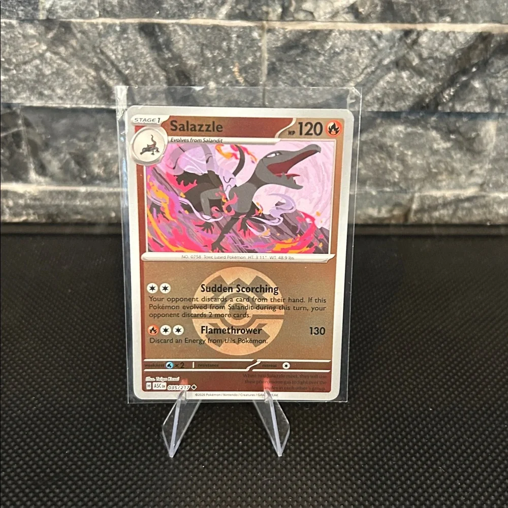 pokemon salazzle card POKMON GAME sv7 014/102 U Weakness Psychic 2 Resistance None None Retreat Cost Pokemon TCG - Salazzle 224/217